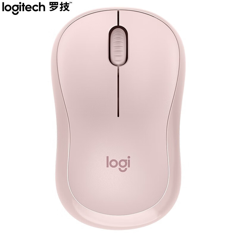  罗技（Logitech）M221静音鼠标 无线鼠标 茱萸粉