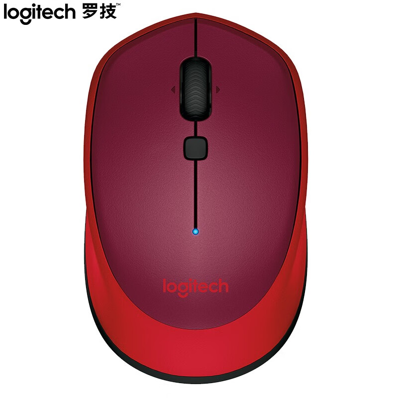 罗技（Logitech）M336(M337) 鼠标 无线蓝牙鼠标 办公鼠标 对称鼠标 红色