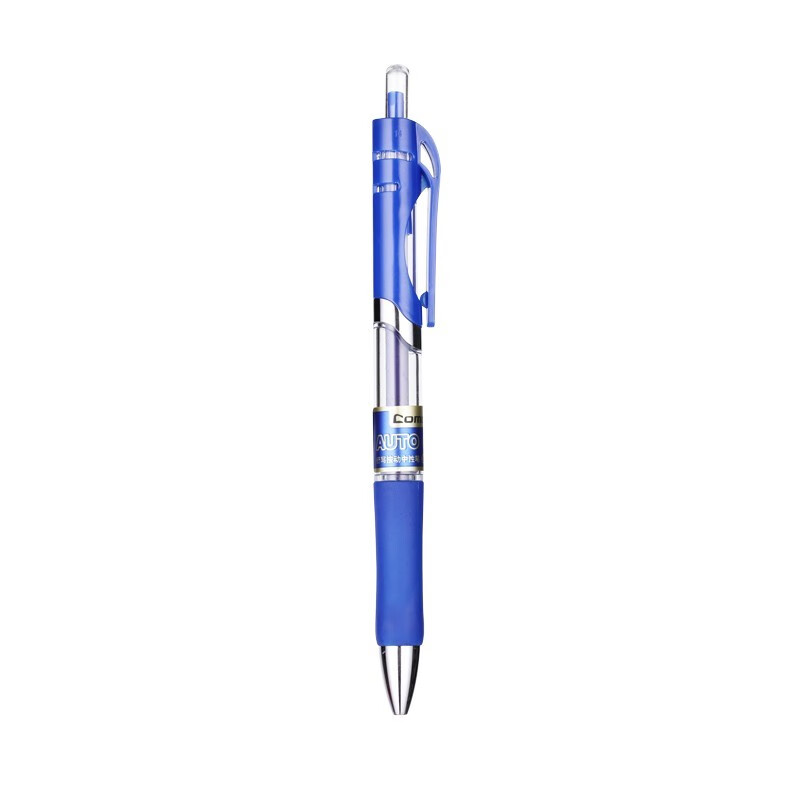 齐心 K3511 舒写按动中性笔 0.5mm匹配笔芯 R929(12支装）蓝色