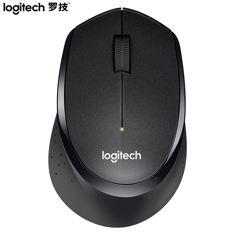 罗技（Logitech）M330 鼠标 无线鼠标 办公鼠标 静音鼠标  黑色 带无线2.4