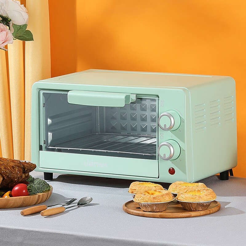 联创电烤箱DF-OV310M 浅绿色 家用多功能迷你小烤箱家用容量小型烘焙S型发热管双层烤