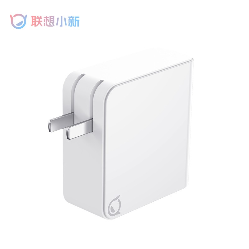 联想（Lenovo）小新 CC100双口 氮化镓便携电源适配器充电器 多设备兼容 白色