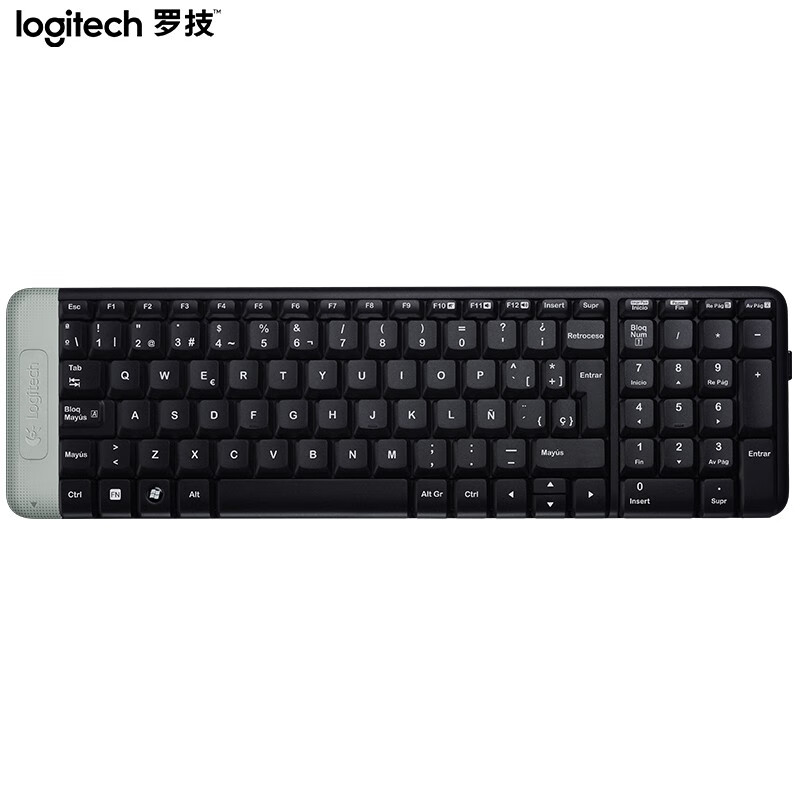 罗技（Logitech）K230 键盘 无线键盘 办公键盘 优联 笔记本键盘 黑色 带无线
