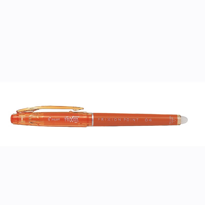 百乐LF-22P4-O 0.4mm橙色摩磨擦超极细钢珠笔10支装