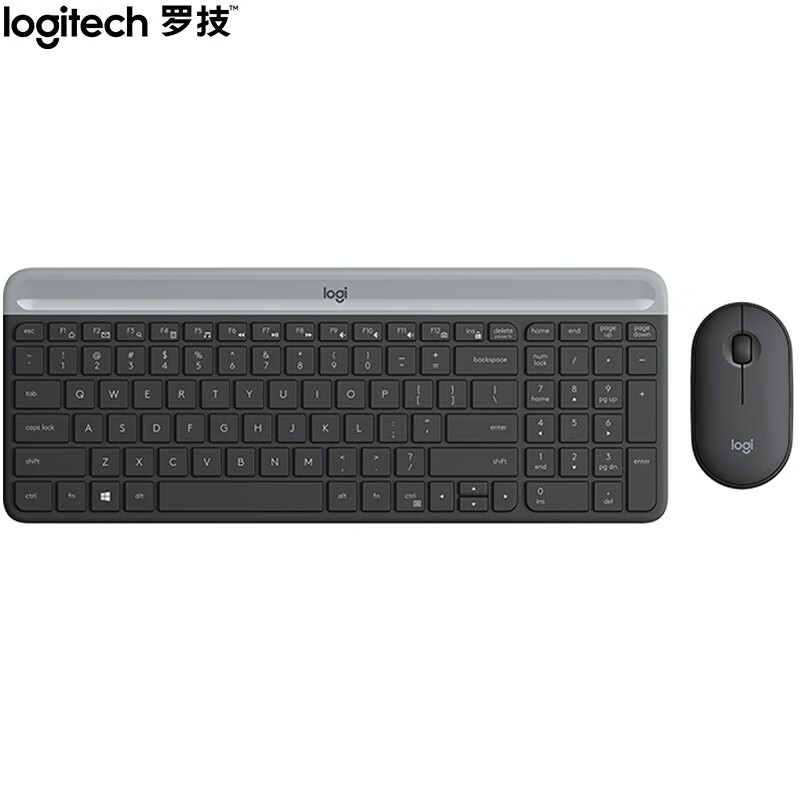 罗技（Logitech）MK470  键鼠套装 无线键鼠套装 超薄 全尺寸 星空灰 带无线