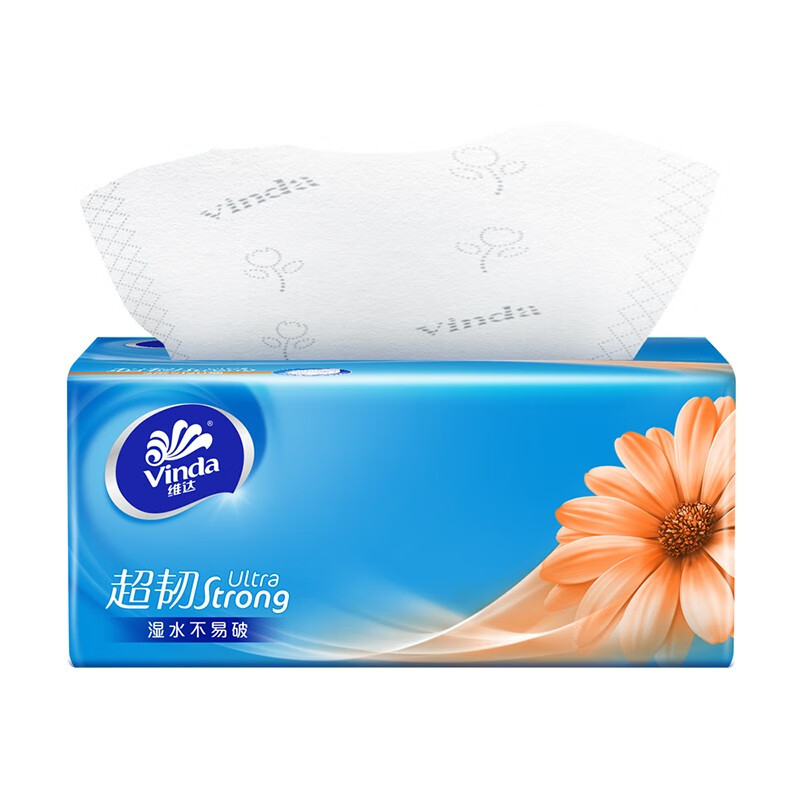 维达（Vinda）V2220超韧抽纸3层120抽1包可湿水卫生纸餐巾纸巾
