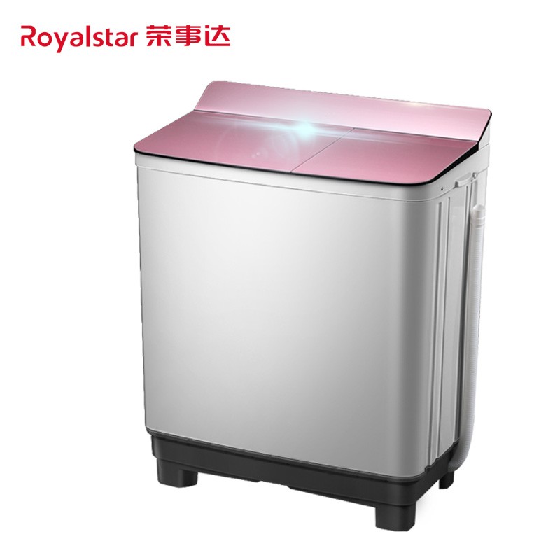 荣事达（Royalstar）洗衣机 半自动双桶洗衣机 10公斤大容量 单洗单脱 钢化玻璃上