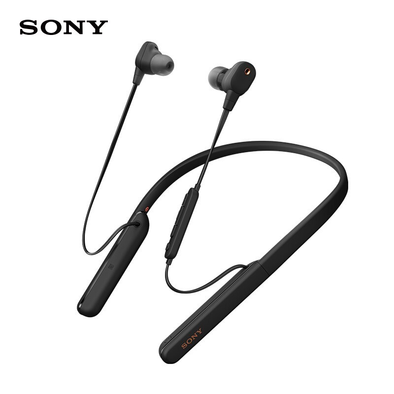 索尼（SONY）WI-1000XM2 颈挂式无线蓝牙耳机 高音质降噪耳麦主动降噪 入耳式手机通话 黑色