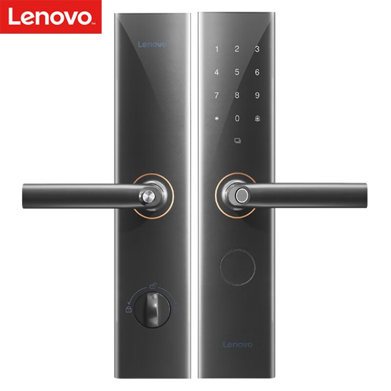 联想Lenovo指纹锁家用防盗门密码锁电子门智能锁APP智能门锁U1 U1-星空灰