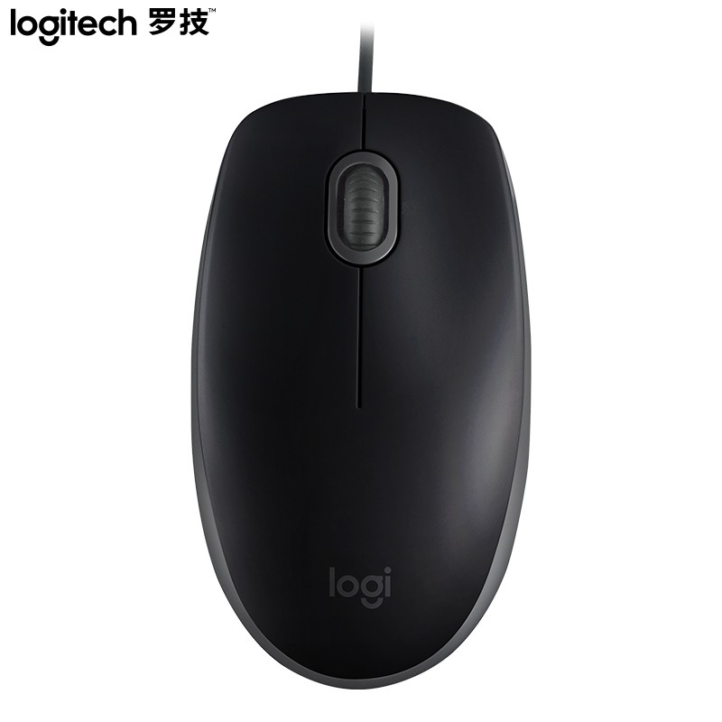 罗技（Logitech）M110 鼠标 有线鼠标 办公鼠标 静音鼠标 黑色