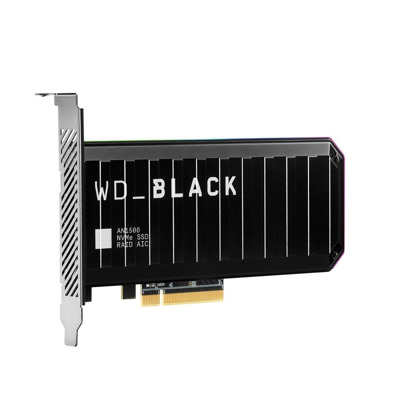 西部数据（Western Digital）4TB SSD固态硬盘 PCIe Gen3 x8接口 WD_BLACK AN1500 NVMe 扩展卡SSD
