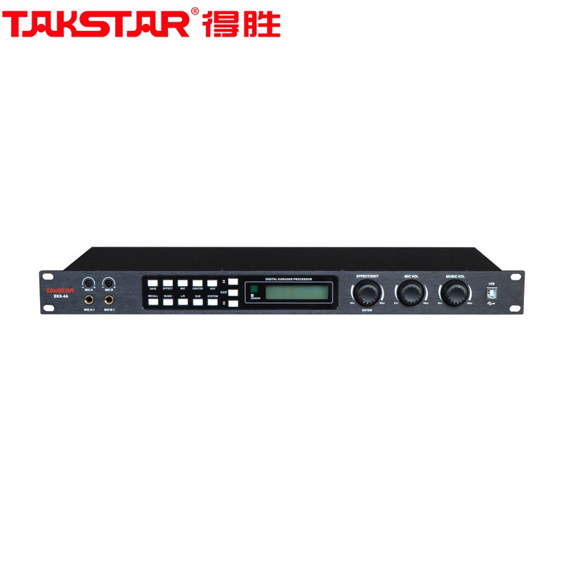 得胜（TAKSTAR）EKX-4A 前级效果器 光纤同轴 信号输入 KTV工程安装（三年质保）