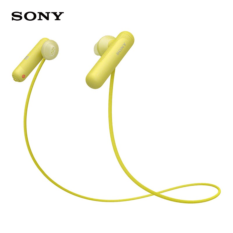 索尼（SONY）WI-SP500 无线蓝牙运动耳机 IPX4防泼溅 免提通话 黄色