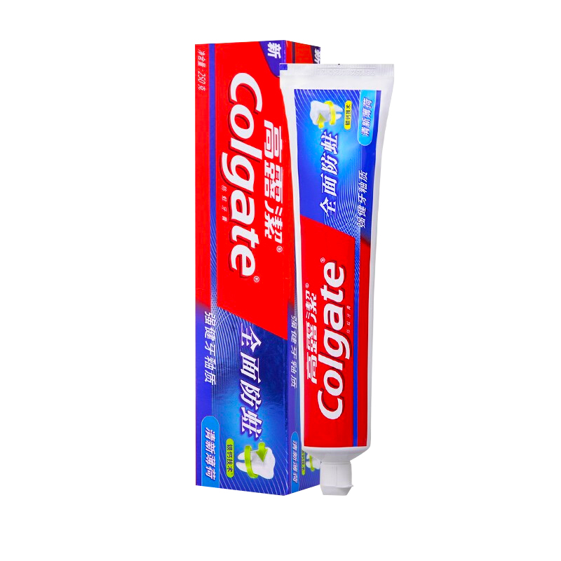 高露洁（Colgate） 全面防蛀清新薄荷牙膏 250g 清新口气 强健牙釉质（新老包装随机发）