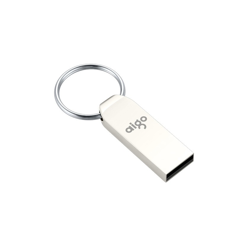 爱国者（aigo）32GB USB2.0 U盘 U268迷你款 银色 金属车载U盘（一年包换）