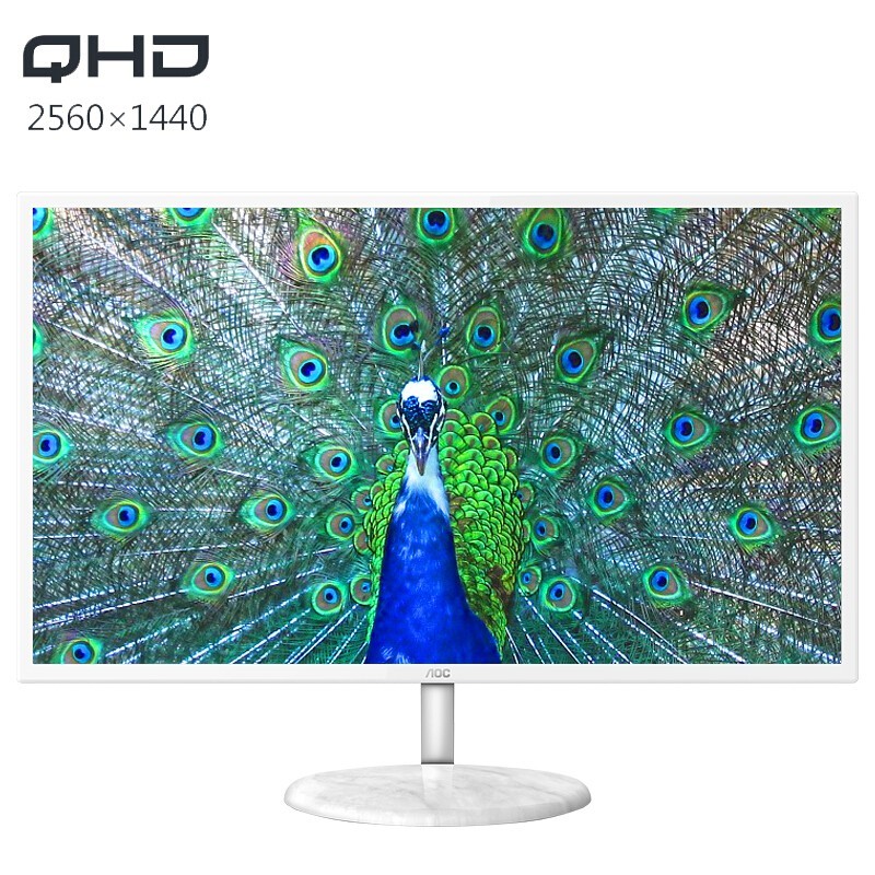 AOC 31.5英寸 电脑显示器 2K高清 75Hz 设计办公 低蓝光不闪屏时尚高亮底座 Q32N2（五年质保）