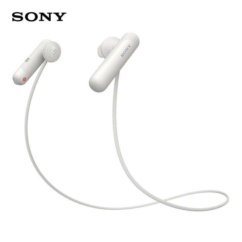 索尼（SONY）WI-SP500 无线蓝牙运动耳机 IPX4防泼溅 免提通话 白色