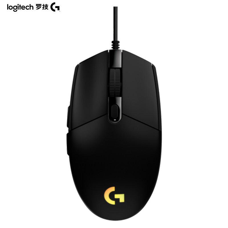 罗技（G）G102 鼠标 黑色 RGB鼠标 轻量化设计 200-8000DPI G102第二代