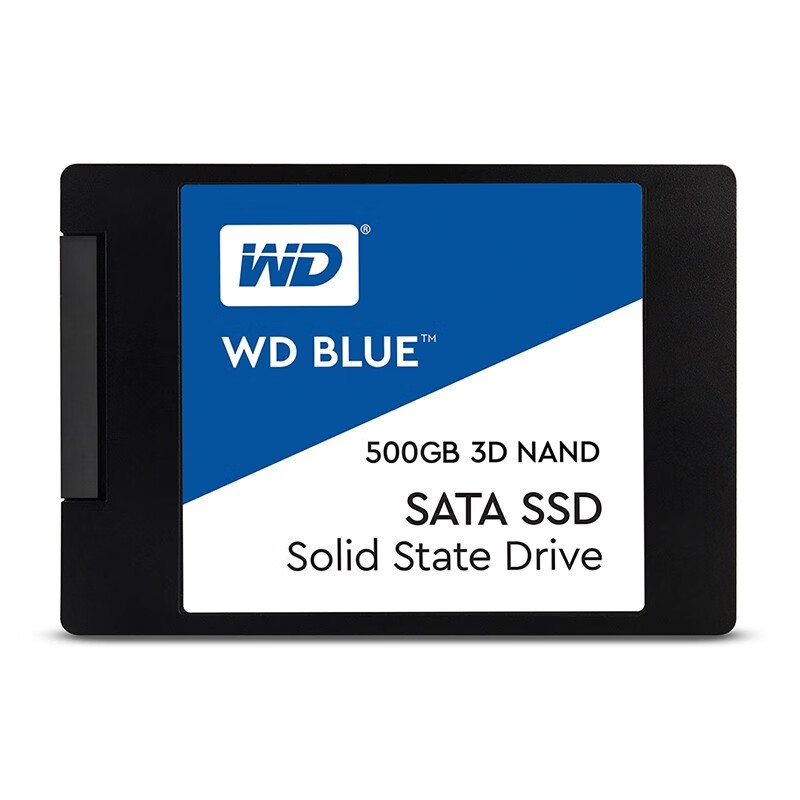 西部数据（WD）500GB SSD固态硬盘 SATA3.0接口 Blue系列-3D进阶高速读写版｜五年质保