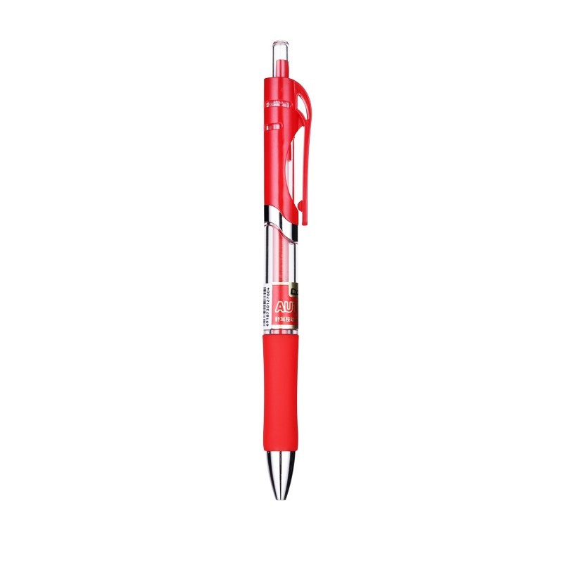 齐心 K3511 舒写按动中性笔 0.5mm匹配笔芯 R929(12支装）红色