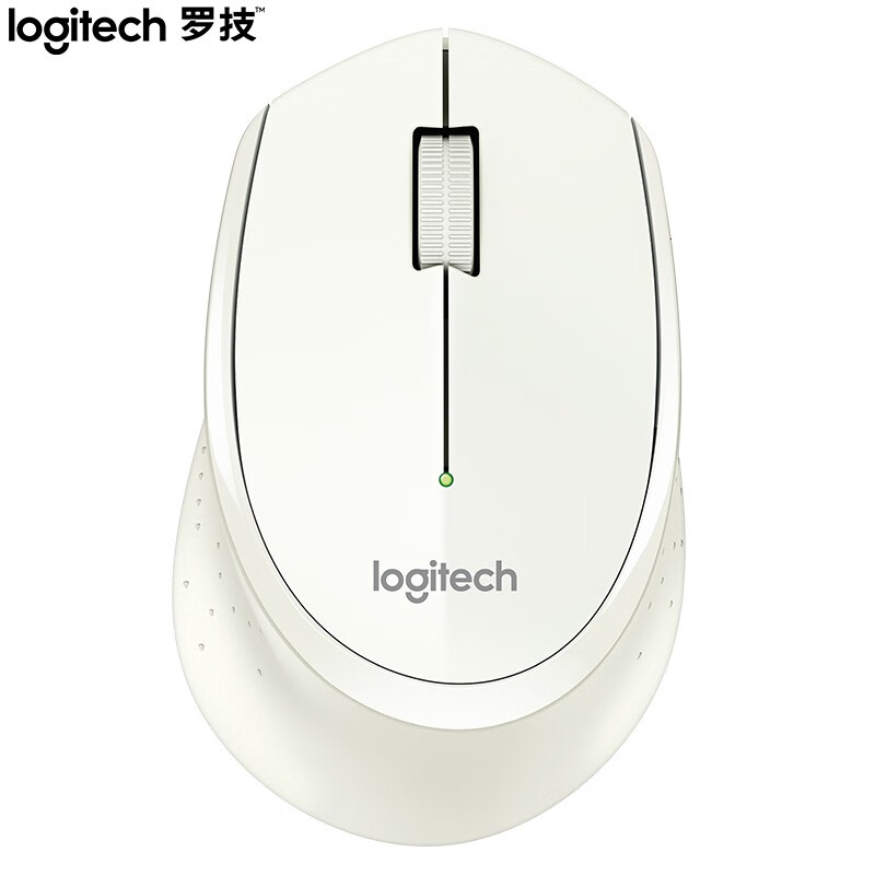 罗技（Logitech）M275(M280) 鼠标 无线鼠标 办公鼠标 右手鼠标 白色 带无线2.4G接收器