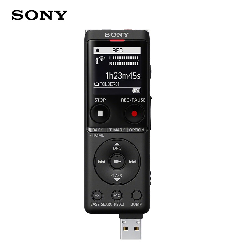 索尼（SONY）录音笔ICD-UX575F 16GB 黑色 智能降噪升级款 专业线性录音棒 商务学习采访支持内录