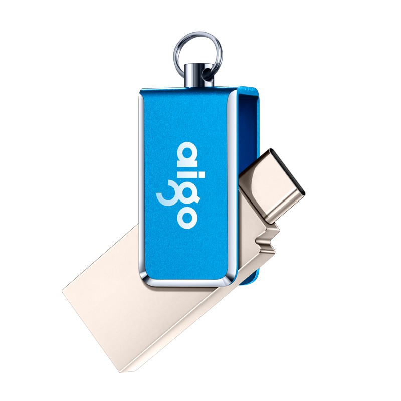 爱国者（aigo）32GB Type-C USB3.1 手机U盘 U355 蓝色双接口手机电脑两用 一体封装 防尘防水（一年包换）