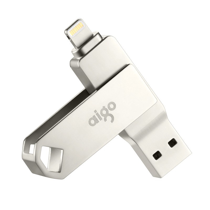 爱国者（aigo）256GB Lightning USB3.0 苹果U盘 U375精耀版 银色 手机电脑两用（一年包换）