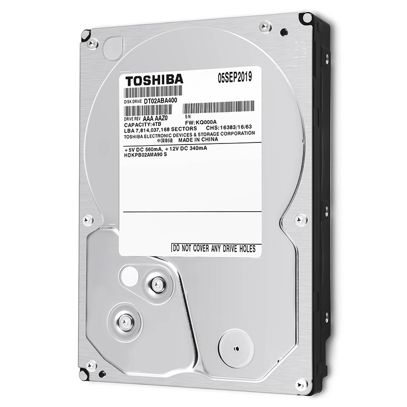 东芝(TOSHIBA) 4TB 5400转128M SATA3 台式机硬盘(DT02ABA400)（企业优选 三年质保）