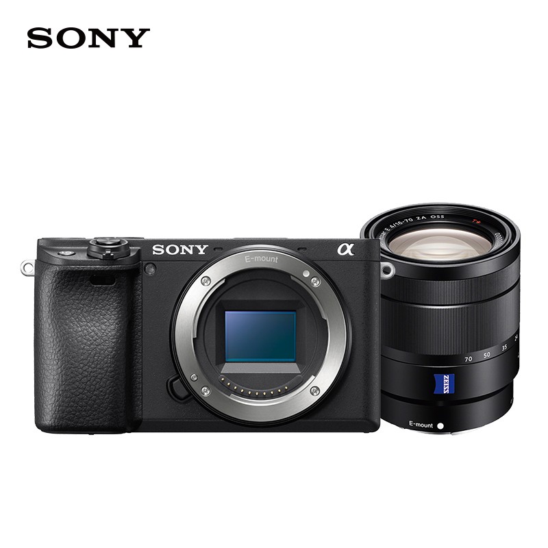 索尼（SONY）Alpha 6400 APS-C微单数码相机 Vlog 4K视频 标准镜头套装 黑色（16-70mmF4 蔡司镜头 a6400）