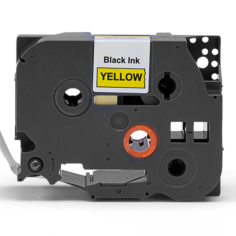 扬帆耐立 TZ-631标签色带(黄底黑字/12mm/线缆标签) 适用兄弟热转印标签机-企业版