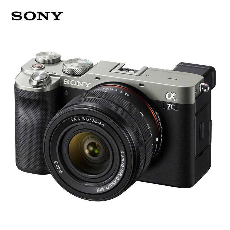索尼（SONY）Alpha 7CL 全画幅微单数码相机 标准镜头28-60mm套装 银色（索尼A7C/a7c）VLOG手柄套装