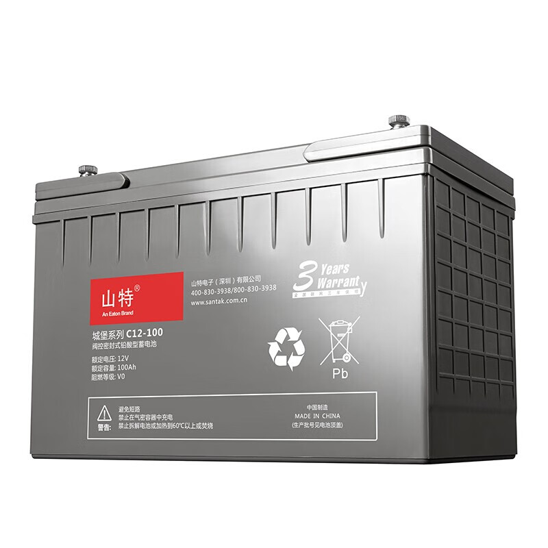 山特（SANTAK）C12-100 山特UPS电源电池免维护铅酸蓄电池 12V100AH（企业优选 质保三年）