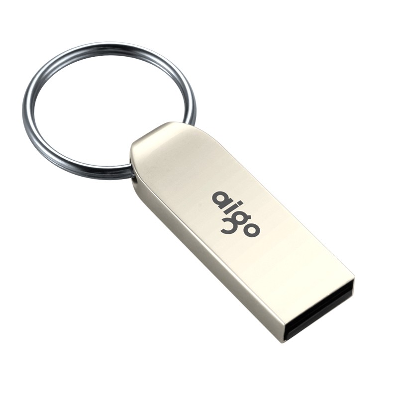 爱国者（aigo）32GB 电脑数据加密（U-KEY）U盘 U268E迷你款 银色 金属U盘（一年包换）