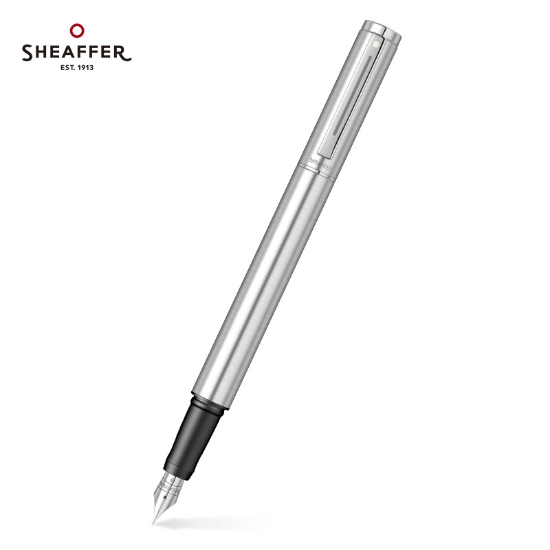 犀飞利（Sheaffer）钢笔 AWARD荣誉镀铬杆墨水笔学生用练字钢笔 镀铬 0.7mm 磨砂铬(M尖)
