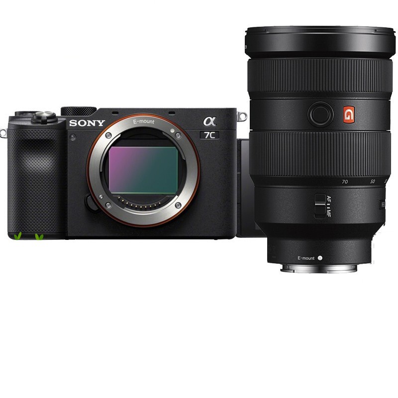 索尼（SONY）Alpha 7C/A7c/a7c全画幅微单数码相机 实时眼部对焦 FE 24-70mm F2.8 G大师镜头 黑色 套餐二