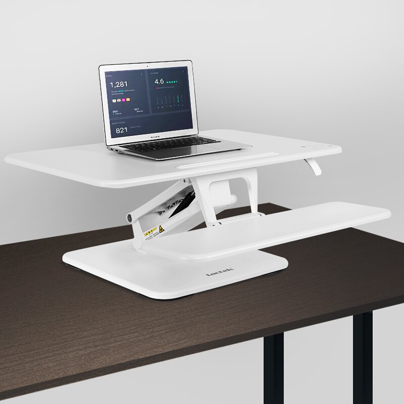 乐歌（Loctek）M3S白 站立办公笔记本台式电脑桌移动折叠坐站显示器工作台书桌