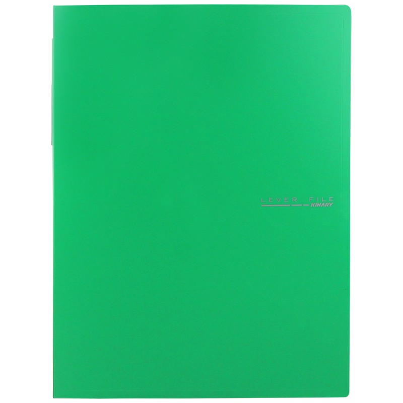 金得利（kinary）A4文件夹多彩系列双色日韩风加厚资料收纳夹子单短力夹AF712 绿色 12个