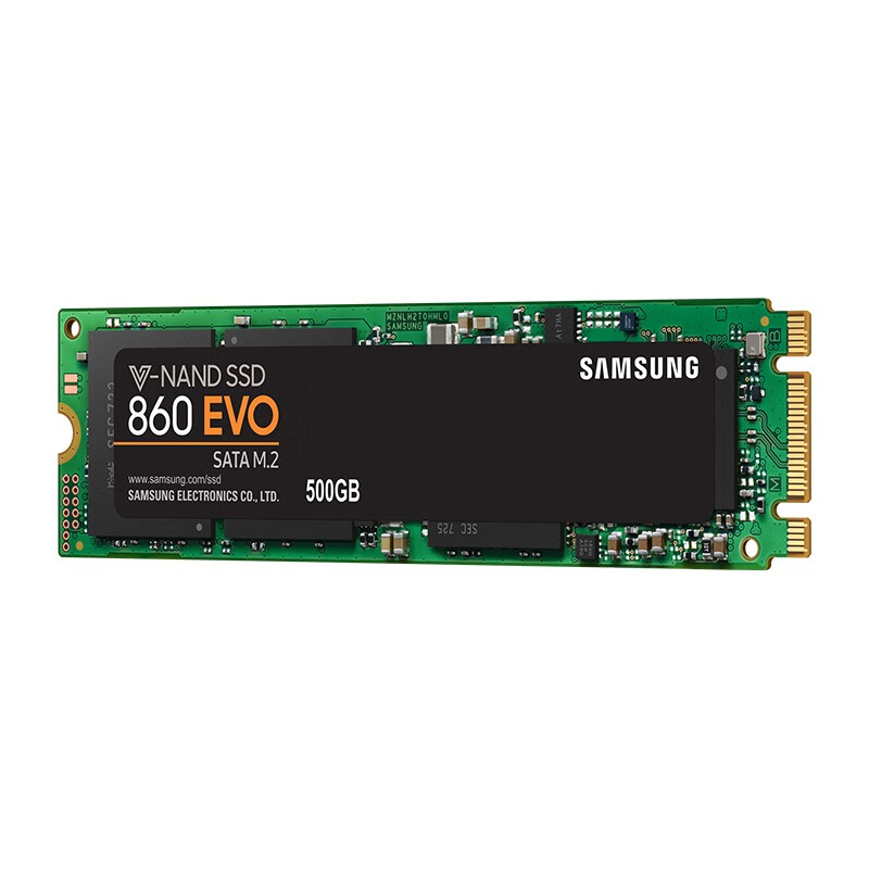 三星（SAMSUNG）500GB SSD固态硬盘 M.2接口(SATA总线) 860 EVO（MZ-N6E500BW）（一年包换）