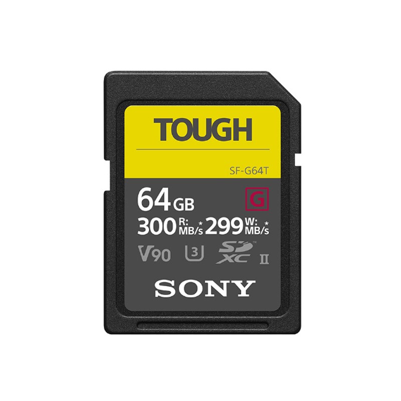 索尼（SONY）SF-G64T/T1 SF-G 系列64g TOUGH规格SD卡读取300MB/S写入299MB/S（五年质保）