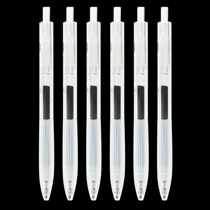 晨光（M&G）本味系列硅胶护套学习办公签字笔中性笔水性笔 黑色 AGPJ2301 子弹头按动款 0.5mm 12支装