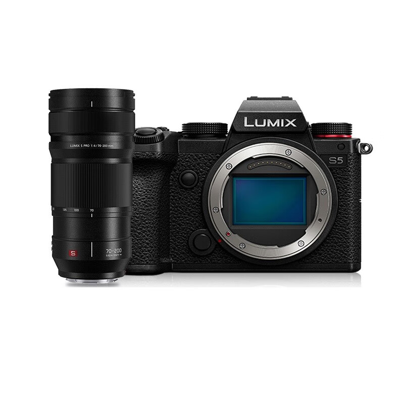 松下（Panasonic）全画幅微单/单电无反数码相机 L卡口 S5+【70-200mm/F4】套机+128G卡（三年质保）