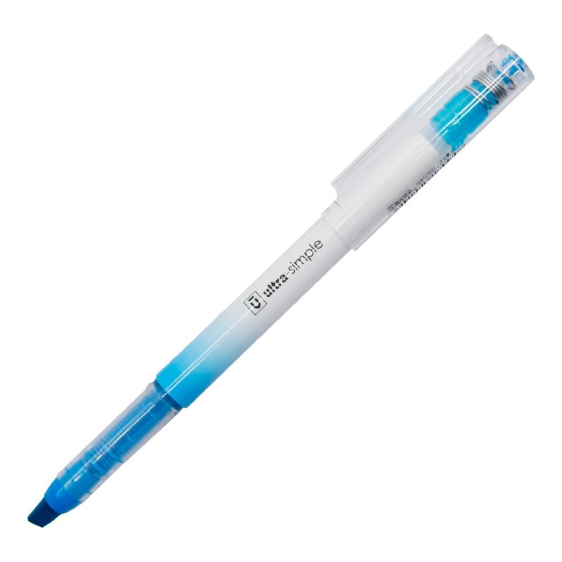 晨光（M&G）优品系列 直液式单头荧光笔记号笔划重点彩笔标记笔糖果色笔 AHM27601 5mm 天蓝 10支装
