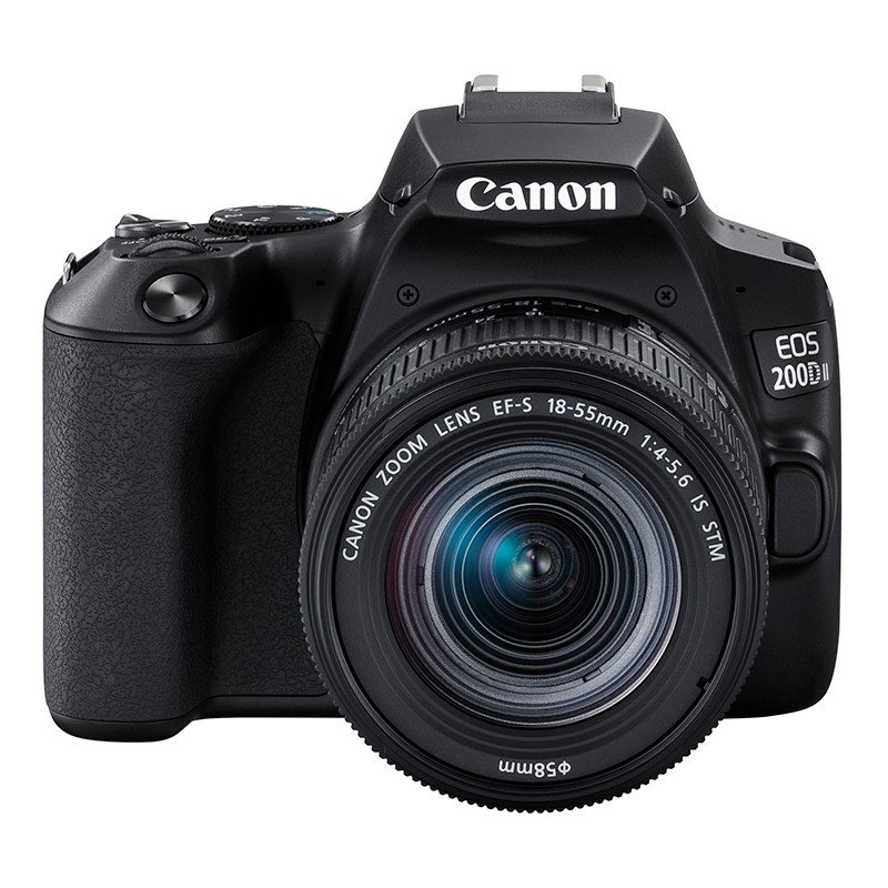 佳能（Canon） EOS 200D 2代迷你单反 数码单反相机 Vlog视频 EOS 200D II 18-55 STM黑色 官方标配两年质保