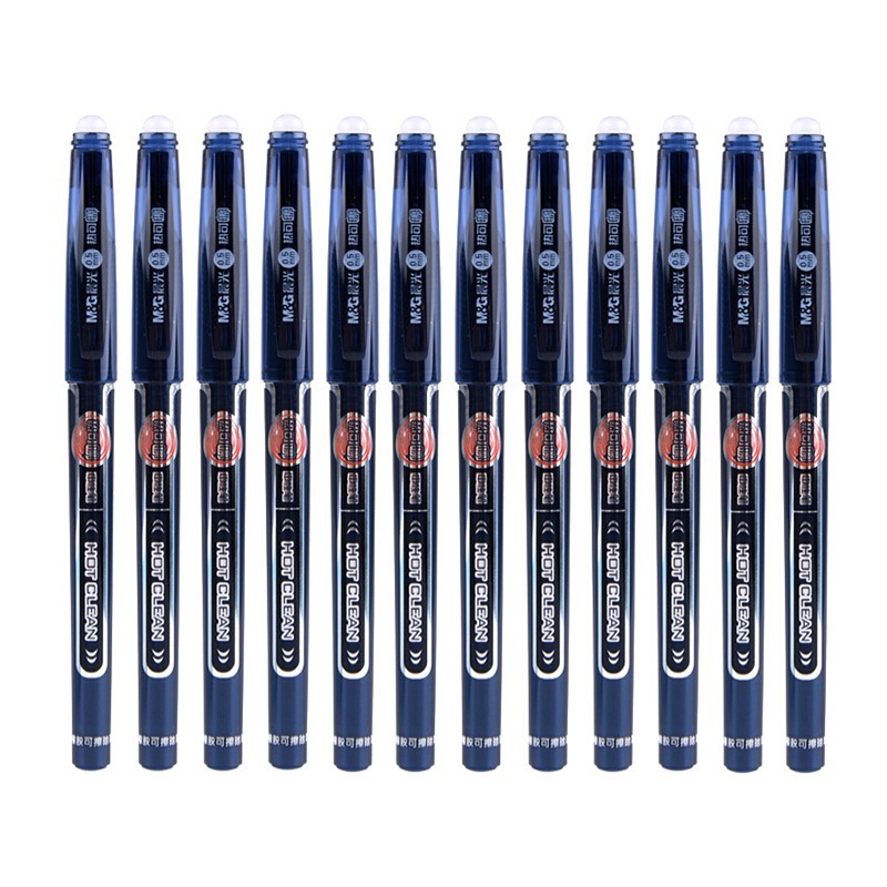 晨光（M&G）晨光M&G 文具0.5mm墨蓝色中性笔热可擦子弹头签字笔 水笔 12支/盒AKP61108