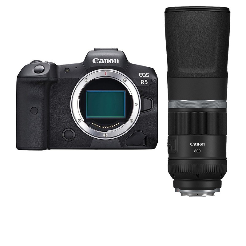 佳能（Canon）EOS R5 全画幅专微 Vlog微单相机 8K视频拍摄 RF 800mm F11 IS STM镜头套装 官方标配两年质保