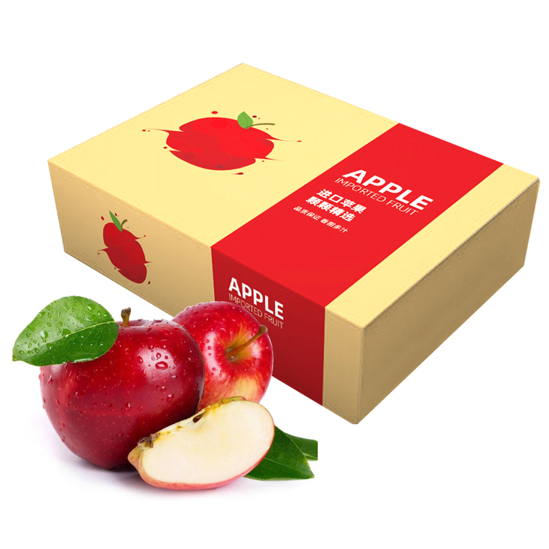 新西兰进口皇后红玫瑰苹果 特级果12粒礼盒装 单果重约130-170g 中秋水果礼盒