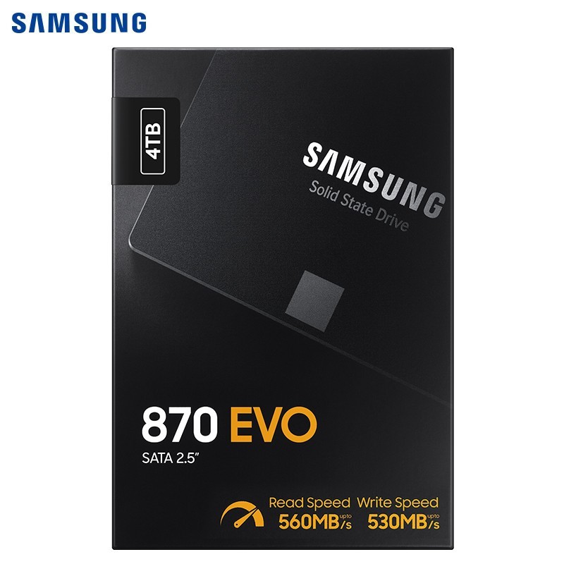 三星（SAMSUNG）4TB SSD固态硬盘 SATA3.0接口 870 EVO（MZ-77E4T0B）（一年包换）