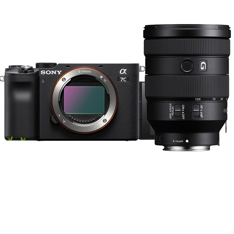 索尼（SONY）Alpha 7C/A7c/a7c全画幅微单数码相机 实时眼部对焦 FE 24-105 F4 G 0SS变焦镜头 黑色 套餐二