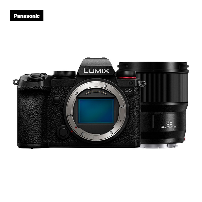 松下（Panasonic）S5 全画幅微单相机 微单套机（85mm） 5轴防抖双原生ISO V-Log内置 +128G卡三年质保